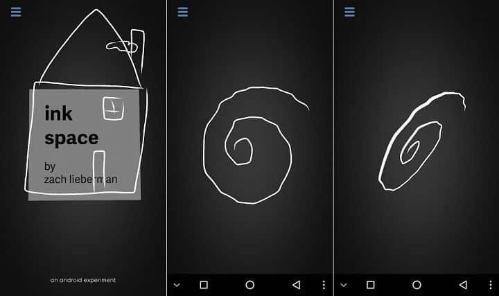 InkSpace dibujos en 3d dibujar tridimensional Android garabatos experimentales desde el teléfono móvil celular