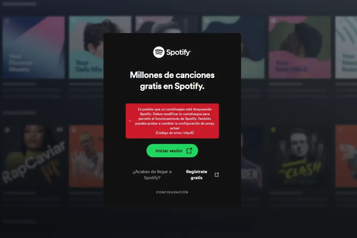 Spotify error 17 y error http8 Error 17 y error http8 en Spotify