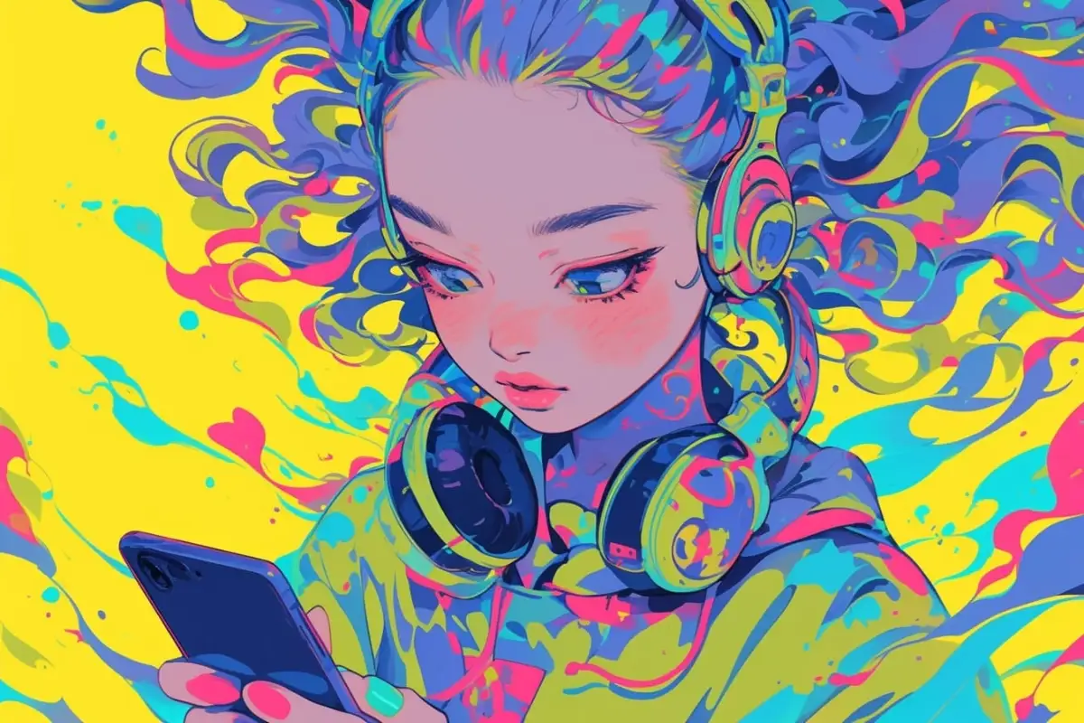 Mejores apps de tono de llamada para Android Chica escuchando música en el móvil