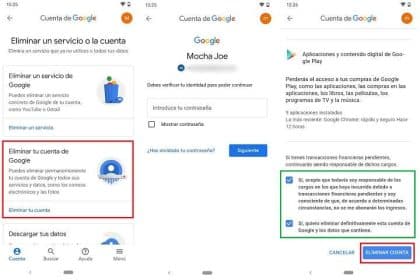 Cómo eliminar una cuenta de Google para siempre - El Androide Feliz