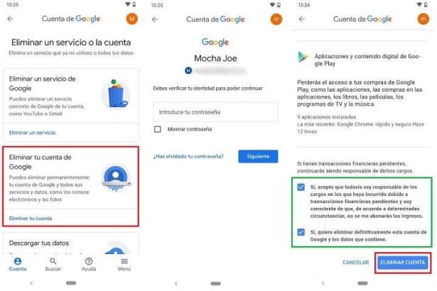 Cómo eliminar una cuenta de Google para siempre - El Androide Feliz