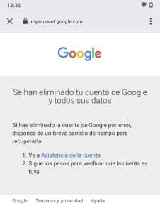 Cómo eliminar una cuenta de Google para siempre - El Androide Feliz