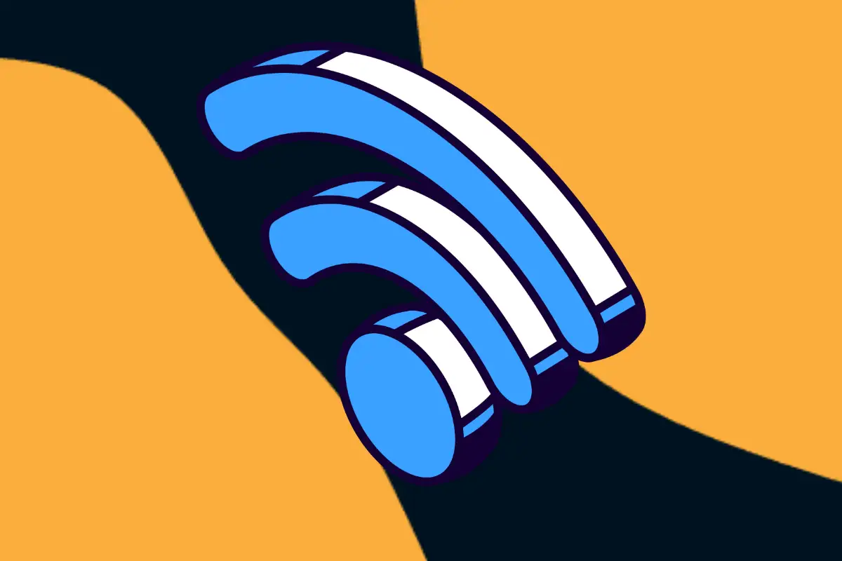activar y desactivar wifi automatico en android simbolo wifi sobre fondo naranja