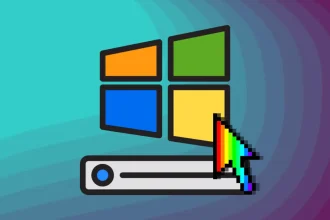 Logo de Windows y un puntero de descarga