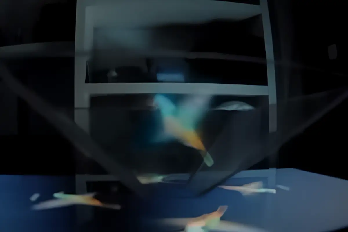 Crear holograma 3D real con el movil holograma real de un pajaro
