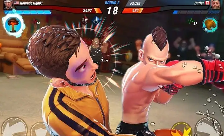 mejores juegos de accion android dos boxeadores en el ring peleando