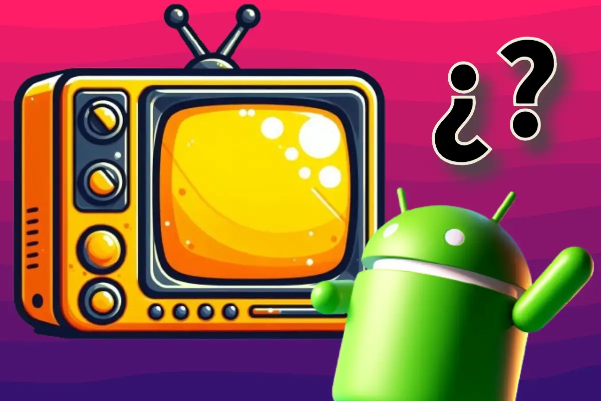 Conectar y transmitir desde un telefono movil Android a la TV La mascota de Android mirando la TV
