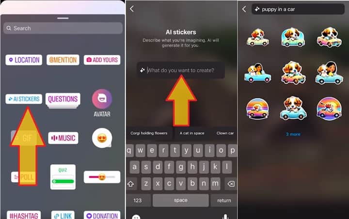 Cómo enviar stickers generados por IA en Instagram - El Androide Feliz