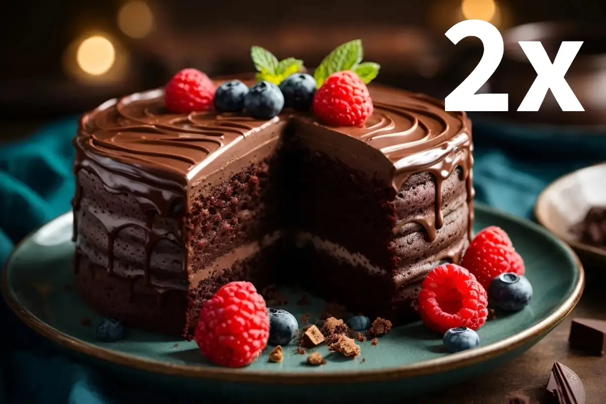 agrandar imagenes gratis con ia usando leonardo ai tarta de chocolate con frambuesa