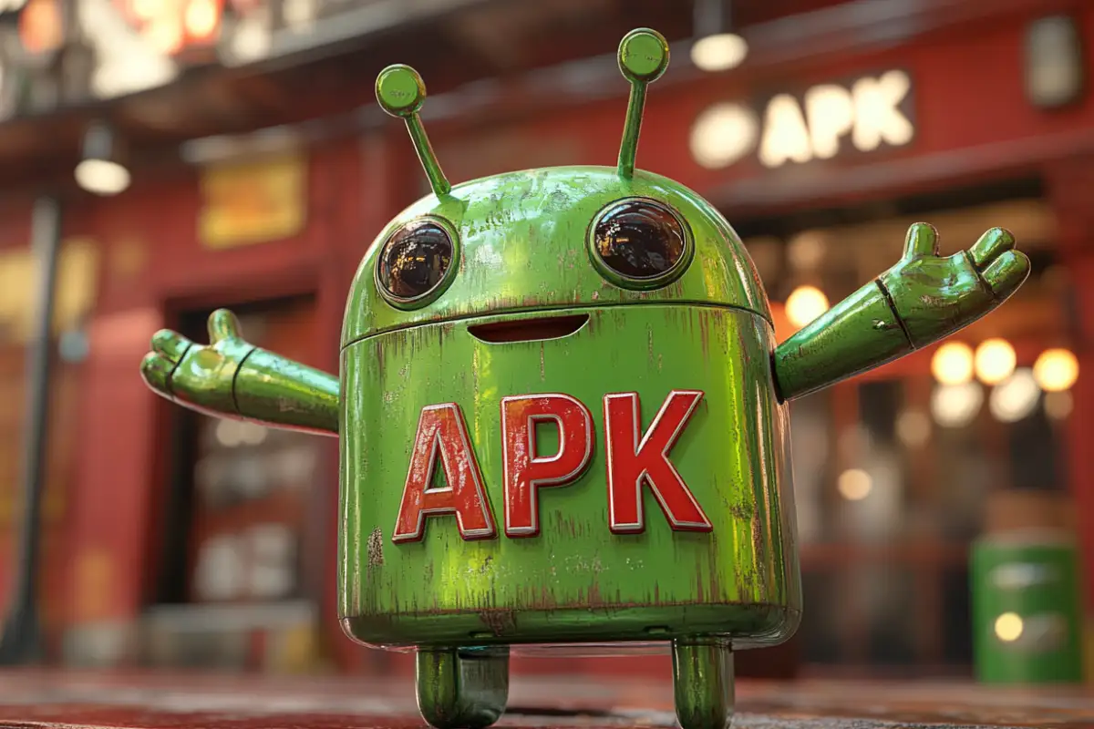 android 15 restricciones apk robot verde con apk escrito en la carcasa