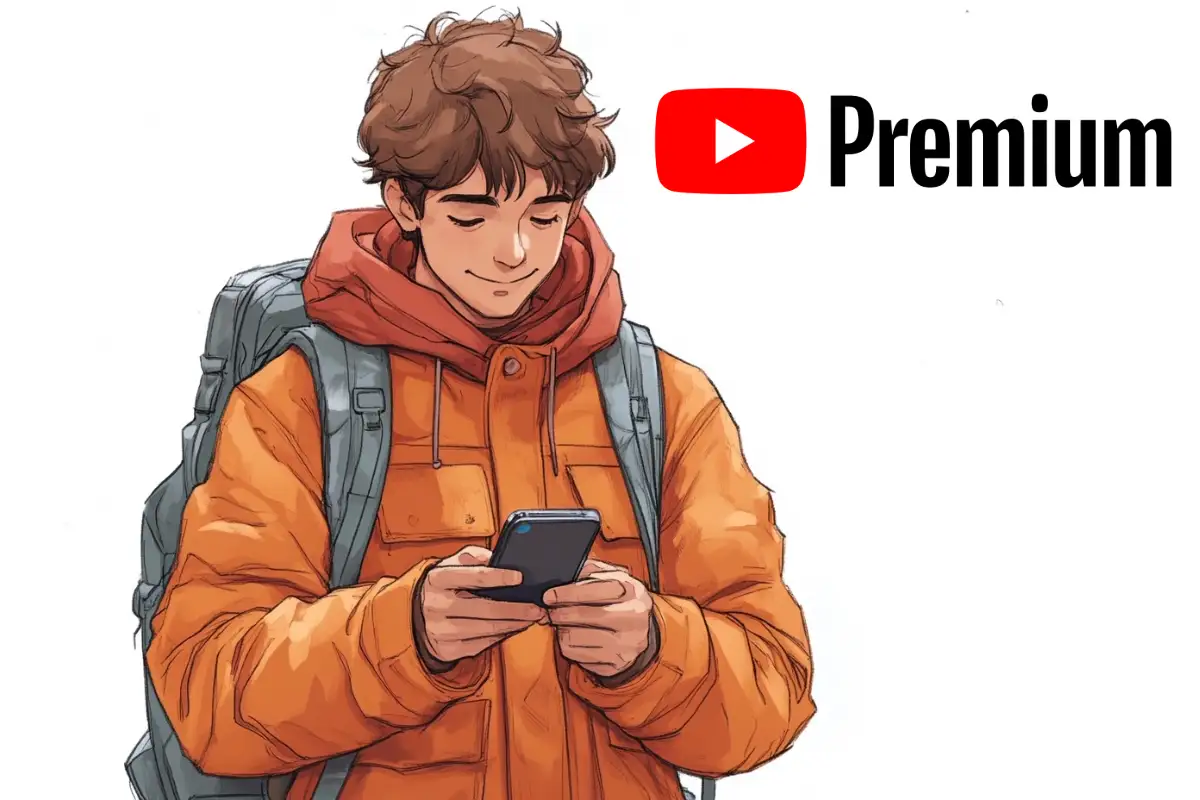 youtube premium mas barato con plan para estudiantes estudiante mirando el movil