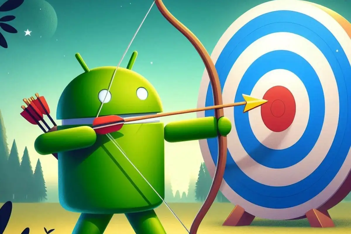 desactivar anuncios personalizados en google play store la mascota de android apuntando a una diana