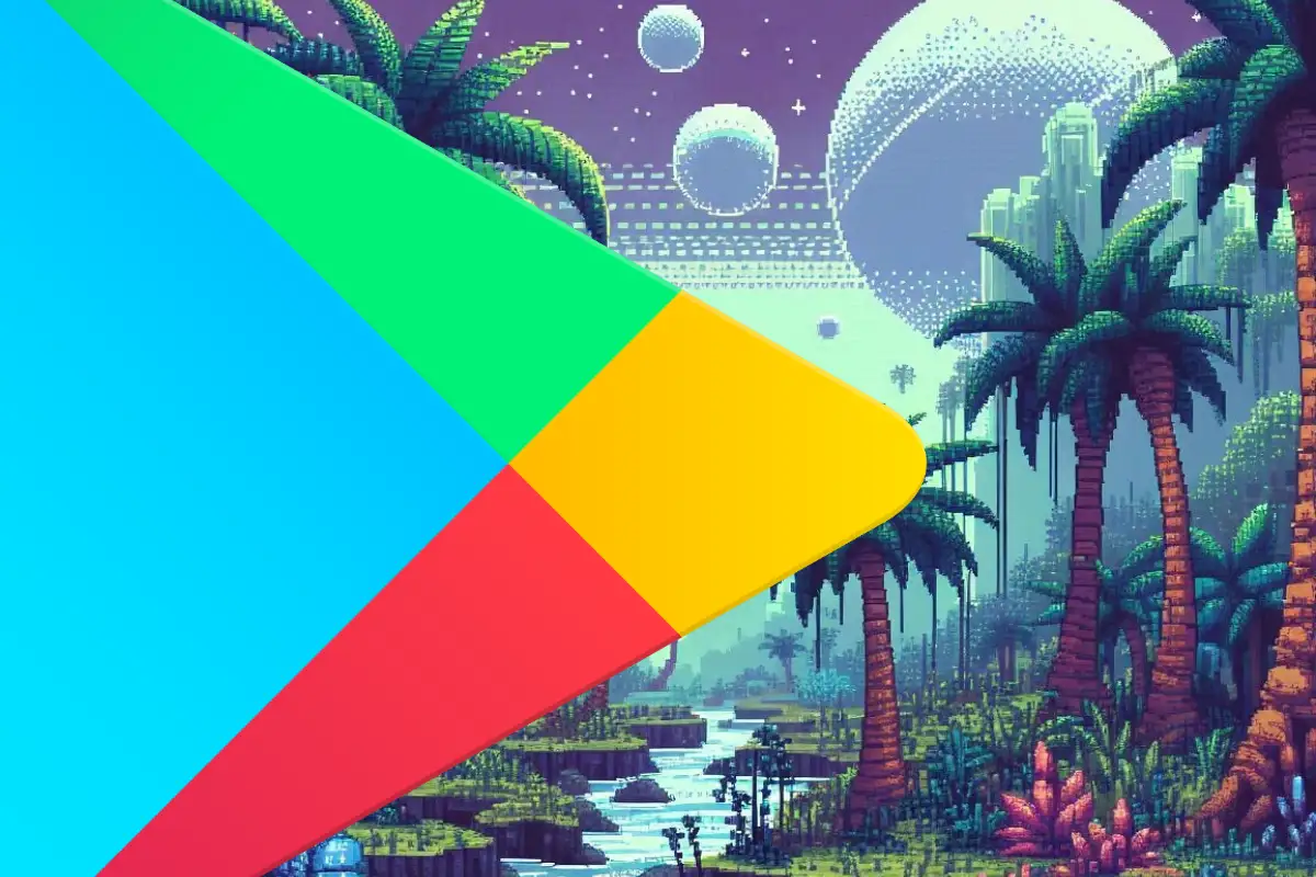 joyas-ocultas-para-android-portada-2 el logo de play store sobre un bosque color azul