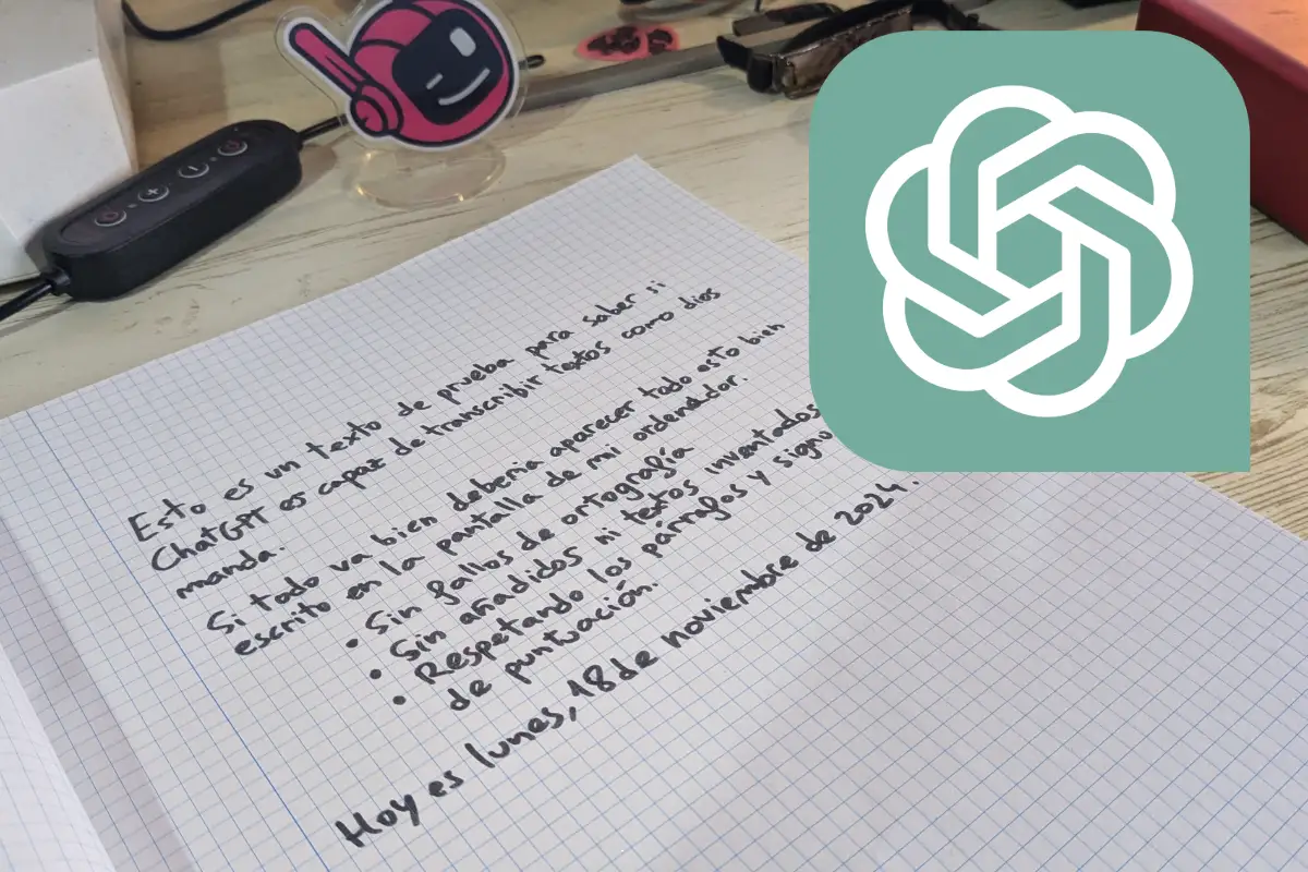transcribir apuntes en papel a texto digital con chatgpt cuaderno con una nota escrita a mano